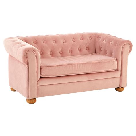 Pink Childs Chesterfield Sofa