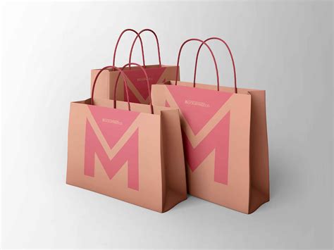 Download 3 Paper Bags Mockup (PSD)