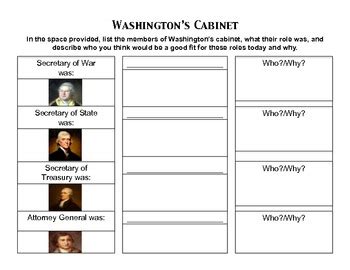 We did not find results for: Washington' Cabinet by Mr Fro | Teachers Pay Teachers