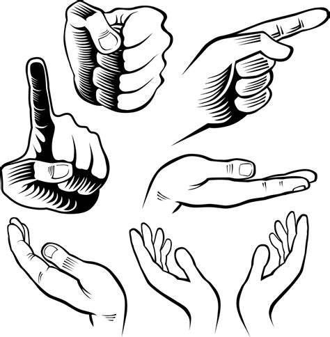 Hand Vector Draw Clip Art Library