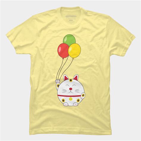 Fat Cat With Balloons T Shirt By Queenielamb Design By Humans
