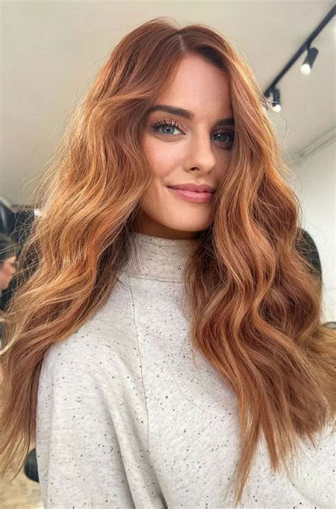 40 copper hair color ideas that re perfect for fall long loose waves golden copper