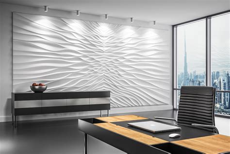 D Gypsum Mural Model Illusion Decormania Luxury Office Interior