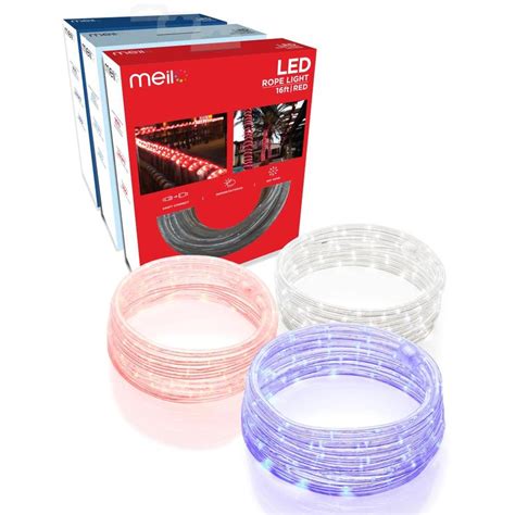 Led rope lighting lowes are perfectly suited to serve as accentuating elements as well and can be used on doorways, inside cabinets, and on banisters. Meilo 48-ft LED Red White Blue Rope Light at Lowes.com