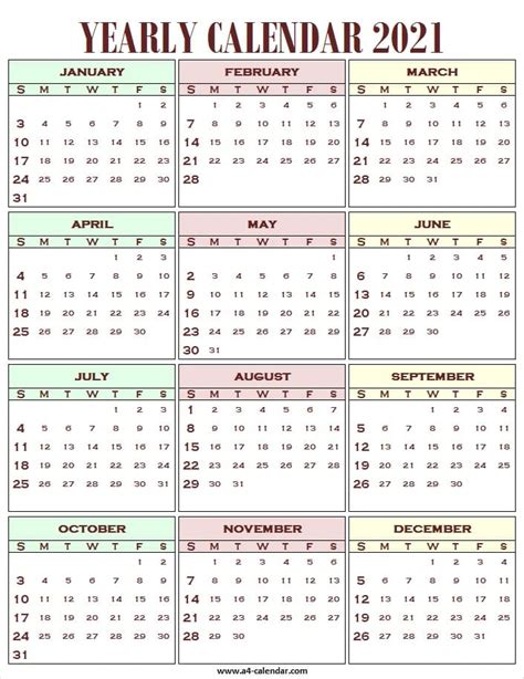 I wanted to make a few cute calendars in saturdaygift signature colors: Printable Calendar 2021 Cute - A4 Calendar