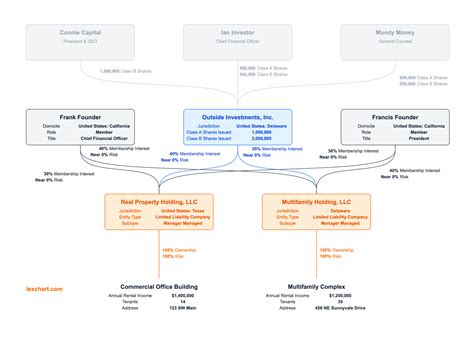 Org Chart Template for Multiple LLCs for Real Estate