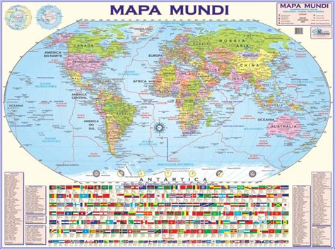 Mapa Múndi Mapa Completo Político Mapa Continentes E Países