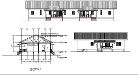 Sloping Roof Bungalow Working Drawing In Dwg File Artofit