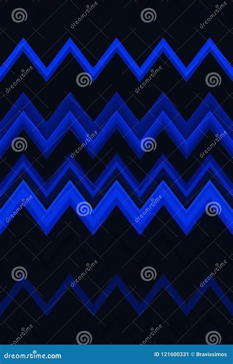 Chevron Zigzag Blue Dark Pattern Abstract Art Background Trends Stock