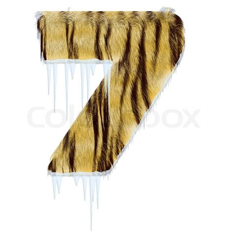 Frosty Letter From Tiger Style Fur Stock Image Colourbox