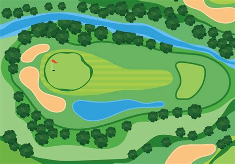 Overhead View Golf Course Illustration 190765 Vector Art At Vecteezy
