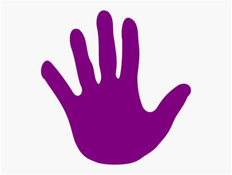 Handprint Clipart Purple Palm Hand Clip Art Free Transparent