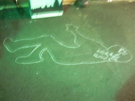Anime Crime Scene Fun Wsidewalk Chalk Theres Been A Ner Flickr