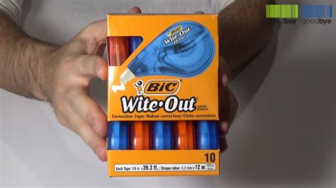 Bic Wite Out Ez Correct Correction Tape Review Youtube