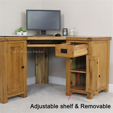 99 Rustic Oak Corner Desk Used Home Office Furniture Check More At