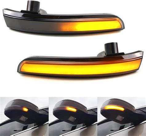Ijdmtoy Smoked Lens Dynamic Sequential Blink Led Side Mirror Turn
