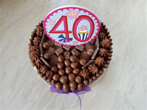 40th Chocolate Birthday Cake Birthday Cake Chocolate Homemade Cakes