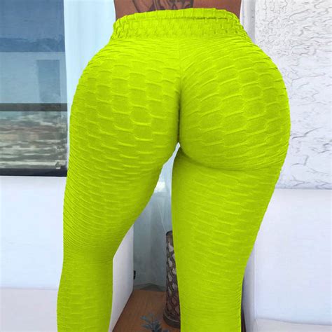 Super Stretch Women Workout Pants White Big Booty Sports Legging Sexy Push Up Gym Compression