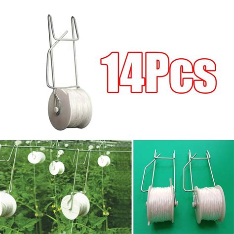 Greenhouse Tomato Trellis Rollerhook Hooks Clips Clamps With 49ft Rope