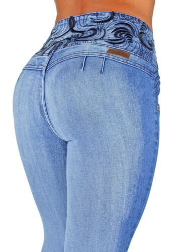 Plus Size Mid Waist Colombian Design Butt Lift Skinny Jeans Ebay