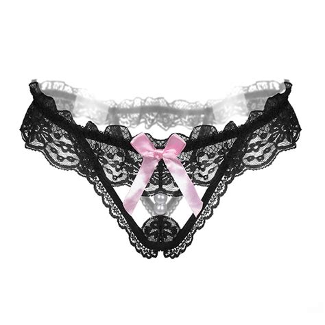 New Arrive Women Sexy Opening Crotch Panties Ladies Lace Flower Lace