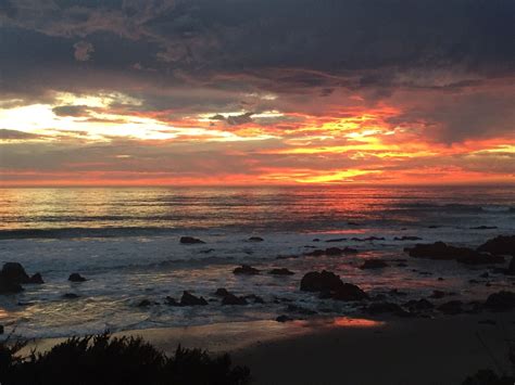 Beautiful Sunset From Moonstone Beach Cambria California Beautiful