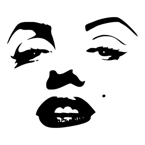 Mariliyn Stencil Marilyn Monroe Stencil Silhouette Art Silhouette
