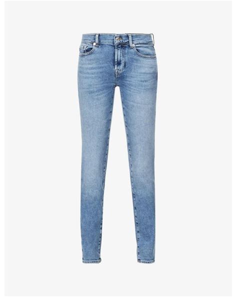 7 For All Mankind Roxanne Luxe Vintage Never Better Slim Mid Rise