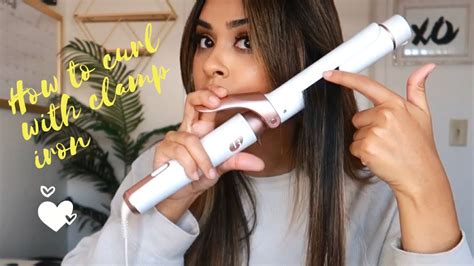 How To Curl Your Hair With A Clamp Curling Iron Curling Youtube