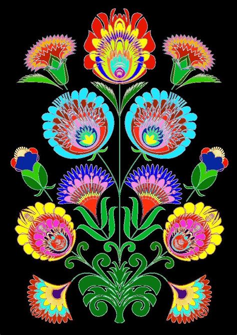 Papermatrix Folk Art Flowers Polish Folk Art Folk Art