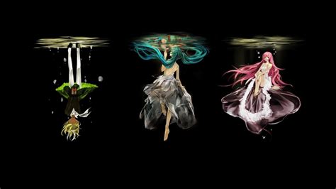 Wallpaper Illustration Vocaloid Hatsune Miku Kagamine Rin