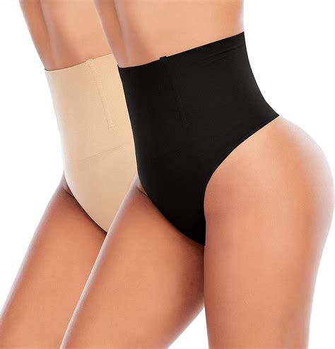 Thong Shapewear For Women Tummy Control High Waisted Thongs Underwear Seamless Slimming Body
