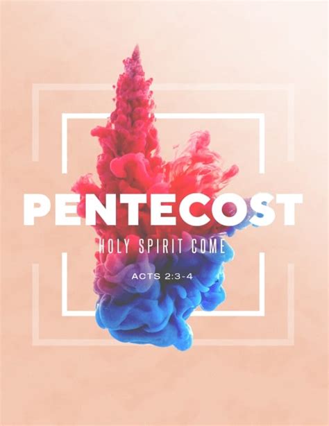Pentecost Holy Spirit Come Church Bifold Bulletin Sharefaith Media