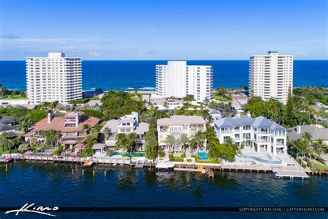 Boca Raton Florida Aerial From Park Lake And Inlet Royal Stock Photo