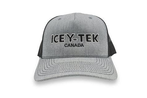 Grey And Black Mesh Trucker Hat Icey Tek Canada