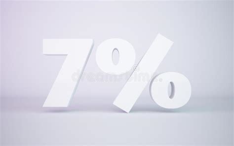 3d Rendering White 40 Percentage Isolated White Background Stock
