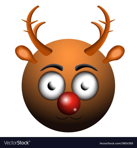 Happy Reindeer Emoji Royalty Free Vector Image