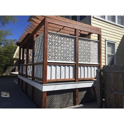 Outdoor decorative screens come with a wide variety of benefits other than merely guaranteeing your privacy. Acurio Latticeworks Roman 32 in. x 4 ft. Black Vinyl ...