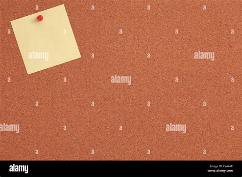 Cork Board With Notes And Red Pins Stock Photo Alamy