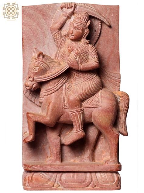 6kalki Avatar Of Lord Vishnu Pink Stone Sculptures Exotic India Art