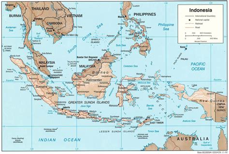 Large Detailed Political Map Of Indonesia Indonesia Large Detailed