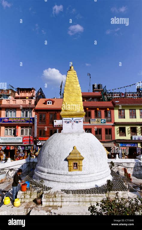 Buddhist Stupa At Bodhnath Kathmandu Nepal Stock Photo Alamy