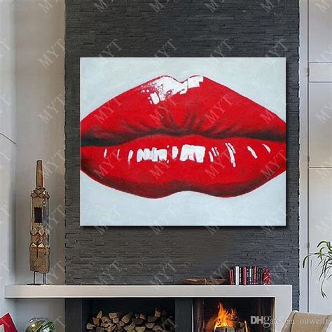 2020 Sexy Women Red Lips Image Of Sexy Girls Art Painting Hand Painted