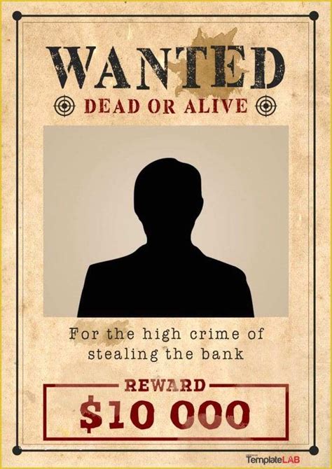 Wild West Wanted Poster Template Free Of 29 Free Wanted Poster