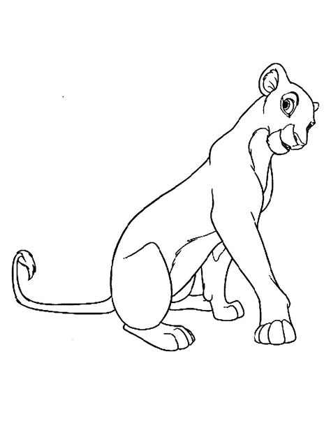 Sarafina Lion King Coloring Page Print