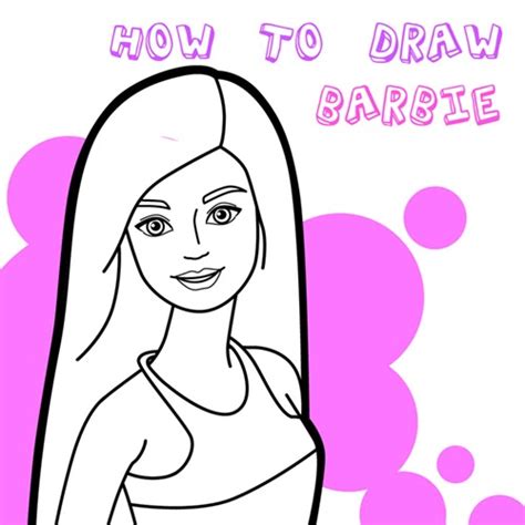 How To Draw Barbie Very Easy Free Coloring Page