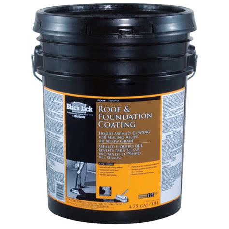 Black Jack Gloss Black Asphalt Roof And Foundation Coating 4.75 gal