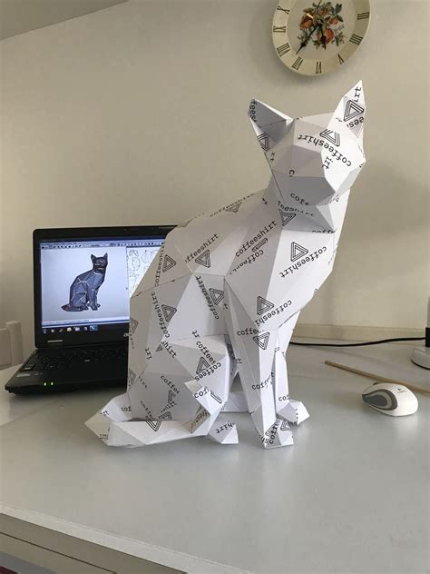 Free Papercraft Template Cat Papercraft Pdf C31