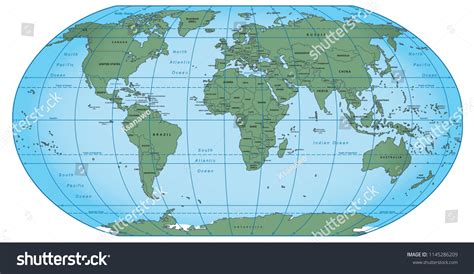 209 Political World Map Robinson Projection Images Stock Photos