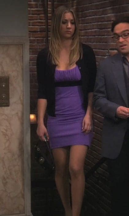 Wornontv Pennys Purple Dress From The Big Bang Theory Kaley Cuoco Clothes And Wardrobe From Tv